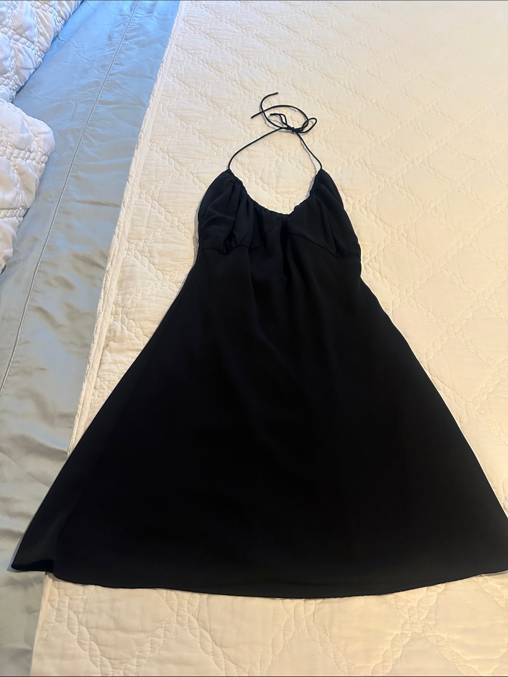 Blue Swirl Halter Sundress